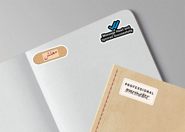 Laptop with notebook mockup(message+sorry+overthinker)